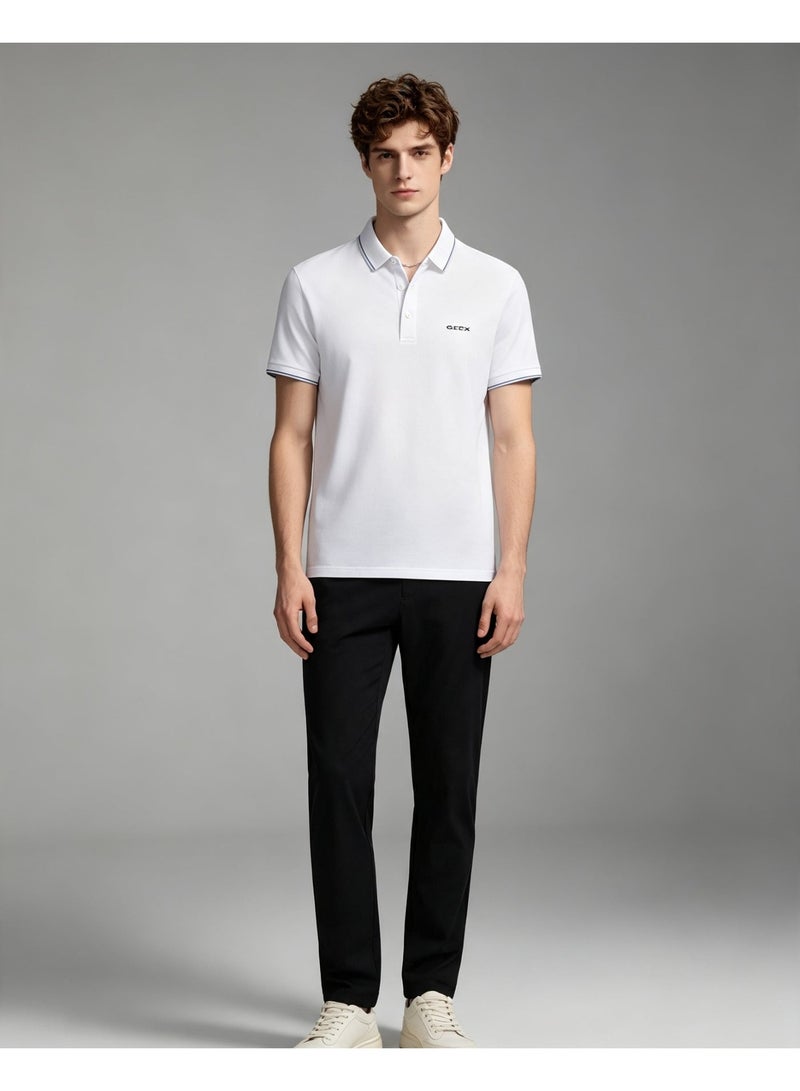 GEOX Women Short Sleeve Casual Polo Shirt Daily Wear Office Top White - Image 1