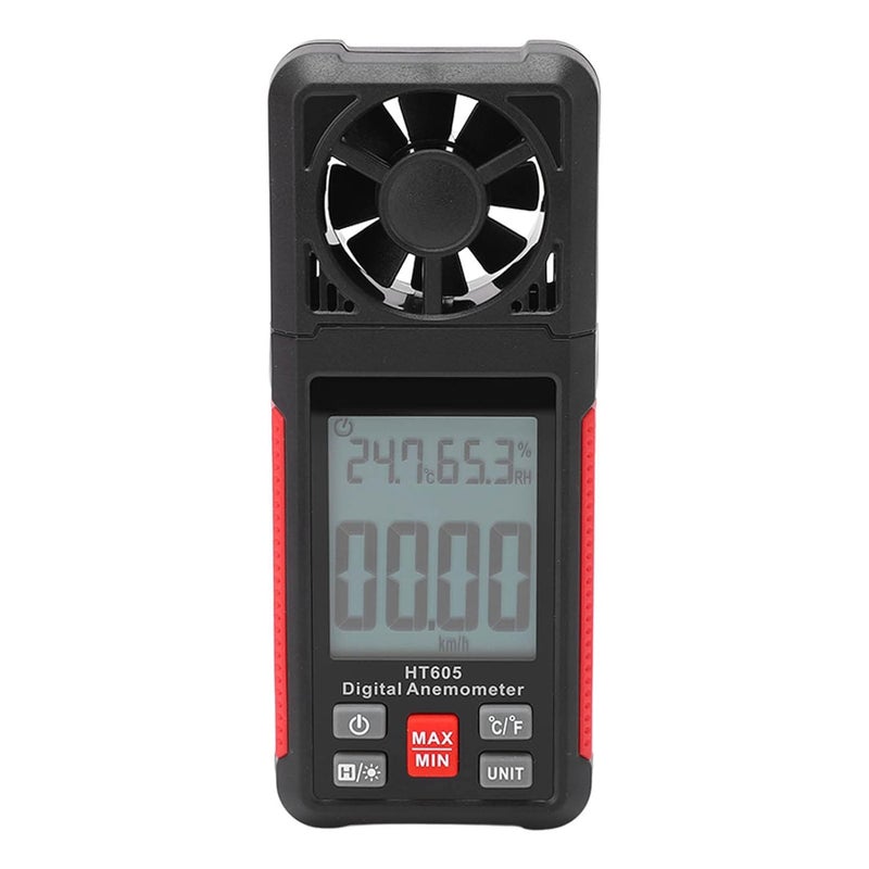 HT605 Digital Anemometer Handheld Wind Speed Meter with Wind Chill Temperature Tester - Image 2
