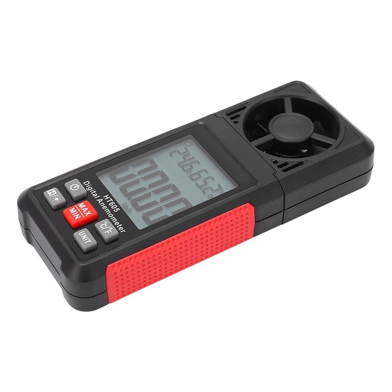 HT605 Digital Anemometer Handheld Wind Speed Meter with Wind Chill Temperature Tester - Image 3