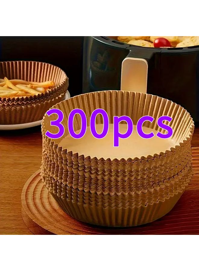 300 قطعة من أوراق القلي الهوائي غير اللاصقة، مغلفة بشكل فردي، ورق خبز مقاوم للدهون - Image 1