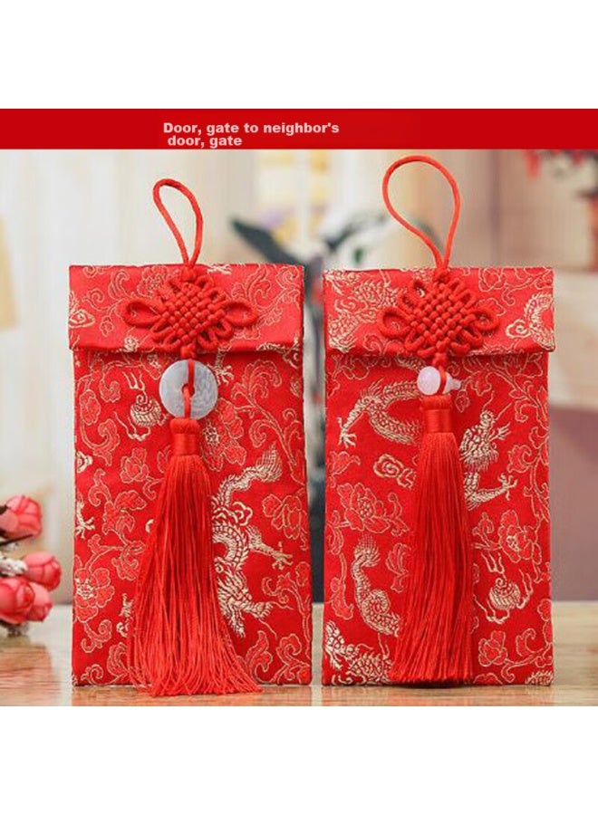 Green Reed Qingwei, Woven Red Envelope, 10,000 Yuan Version, 2-pack, Wedding Gift Money, Housewarming Gift, Business Opening Bonus, First Birthday Gift - Image 4