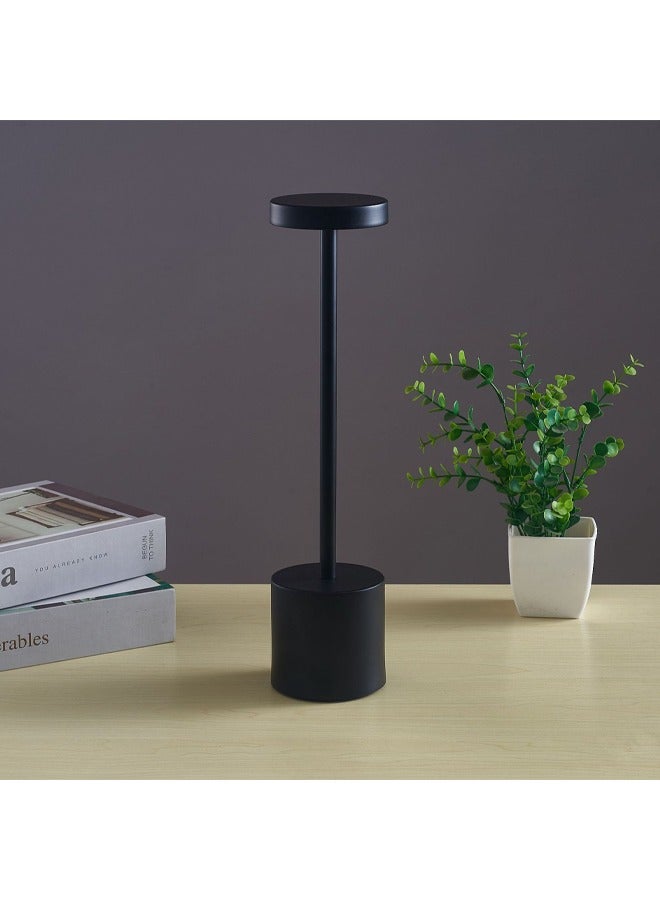 HQ-GAMING Cordless Table Lamp, Portable LED Desk Lamp, 3600mAh Rechargeable Battery Desk Lamp, 3 Level Brightness Waterproof Table Light for Restaurant, Bedroom (Black)  - Image 5
