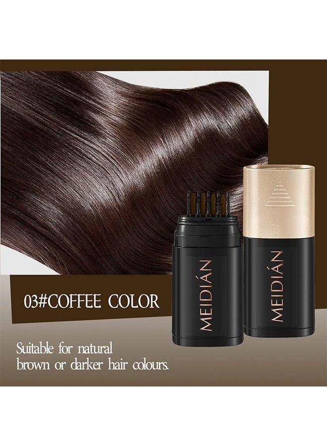Meidián White Hair Covering Pen, Root Touch Up, Instantly Hairline Shadow Gray Touch-up Cover Up, Multi-Functional Quick Covering Gray Hair& Beard,Long-Lasting Waterproof Temporary Touchup Stick 03#Coffeecolor - Image 2