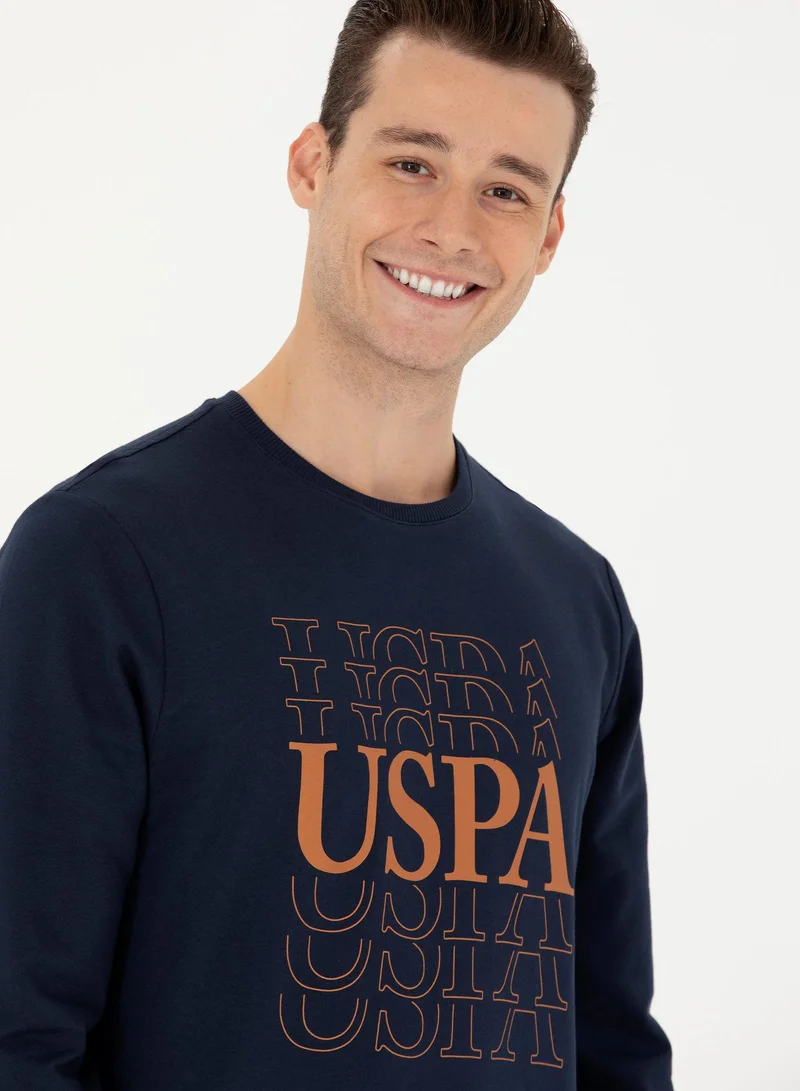 U.S. Polo Assn. Men's Graphic Print Regular Fit Pullover Sweatshirt