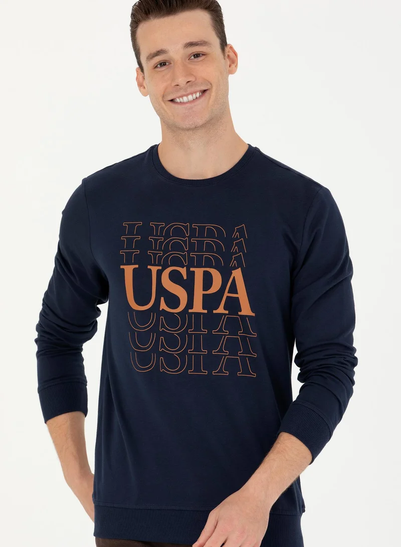 U.S. Polo Assn. Men's Graphic Print Regular Fit Pullover Sweatshirt