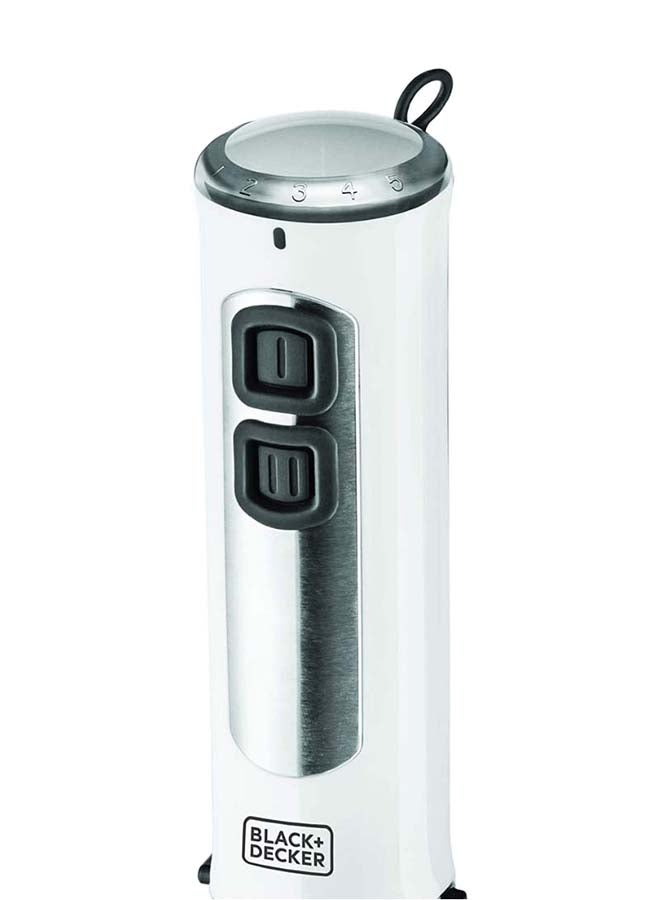 BLACK+DECKER 4-in-1 Stem Hand Blender with Chopper Bowl and Whisk SB4000-B5 White - Image 3
