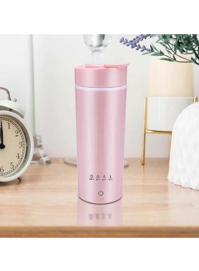 general Portable electric teapot, electric heating water cup insulated integrated kettle, portable travel kettle, pink - Image 2