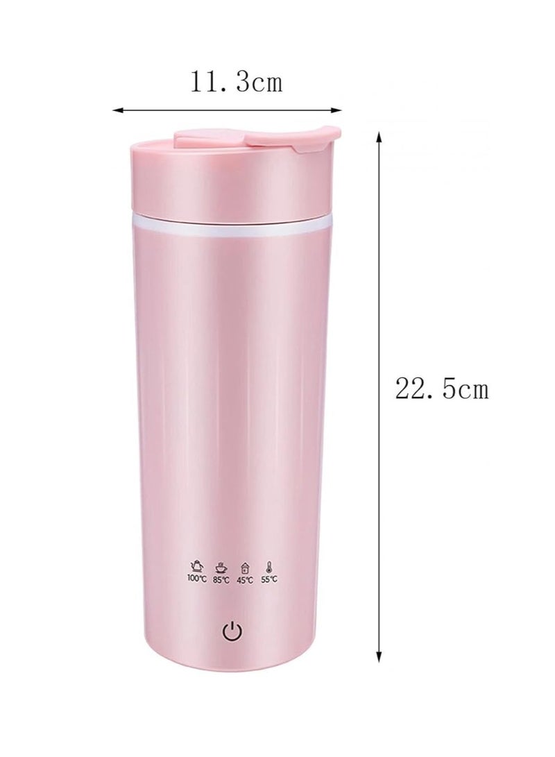 general Portable electric teapot, electric heating water cup insulated integrated kettle, portable travel kettle, pink - Image 3