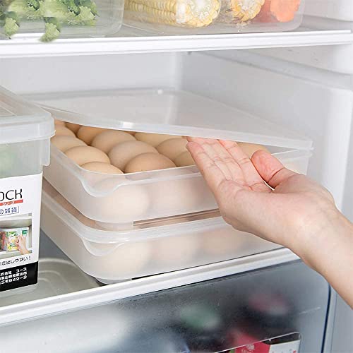 OLMARTT KITCHENWARE 24 Grid Egg Storage Box Egg Refrigerator Storage Tray, Stackable Plastic Egg Containers for Fridge Kitchen Size of The 24 Egg Storage Box is (31x23x6) Cm - Image 5