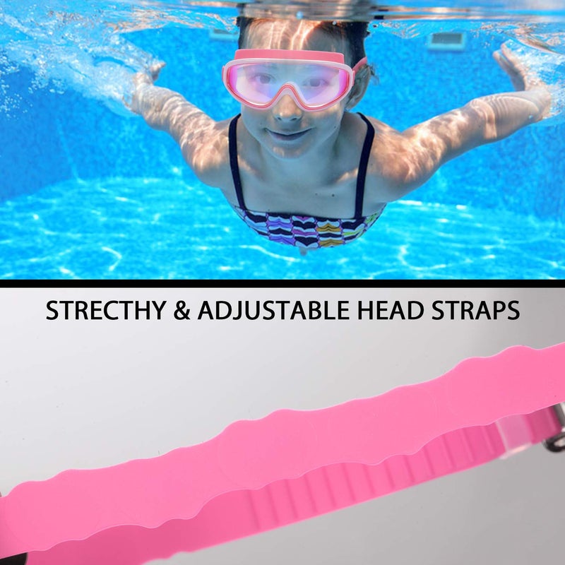 Young4us 2 Pack Kids Swim Goggles, Swimming Glasses for Children from 3 to 15 Years Old - Image 5