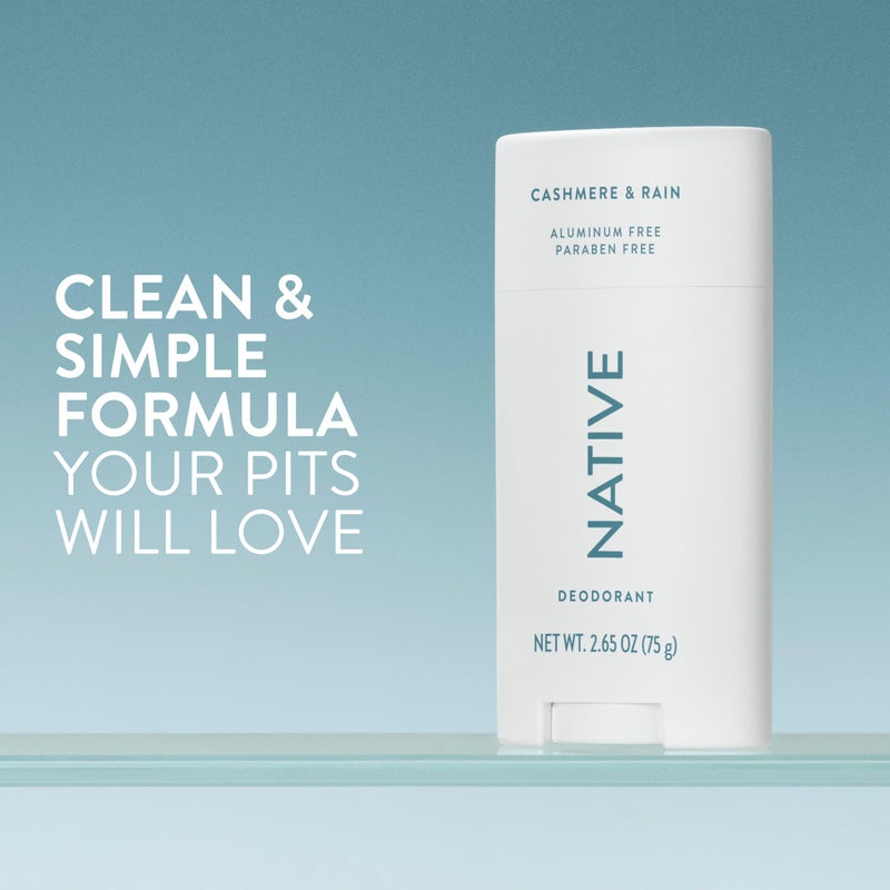 Native Deodorant Contains Naturally Derived Ingredients, 72 Hour Odor Control, Deodorant for Women and Men, Aluminum Free, Cashmere & Rain 2.65oz - Image 2