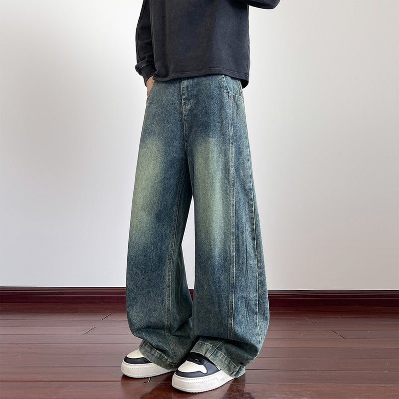 Unisex Classic Denim Jeans Loose Fit Daily Outdoor Wear - Image 1