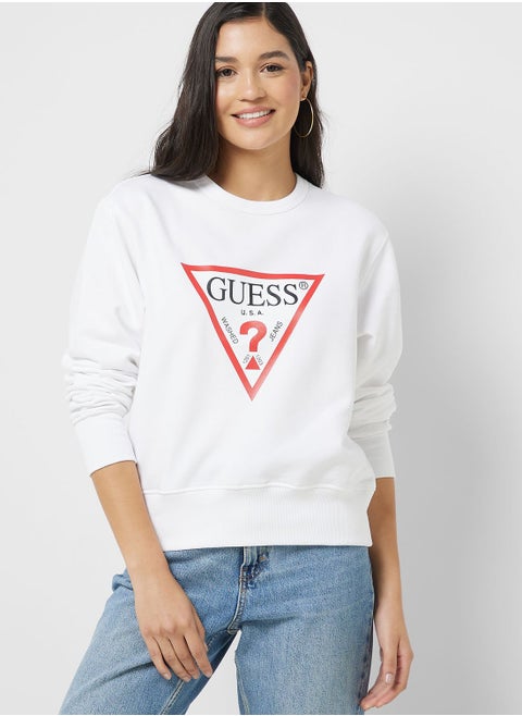 Round Neck Graphic Sweatshirt
