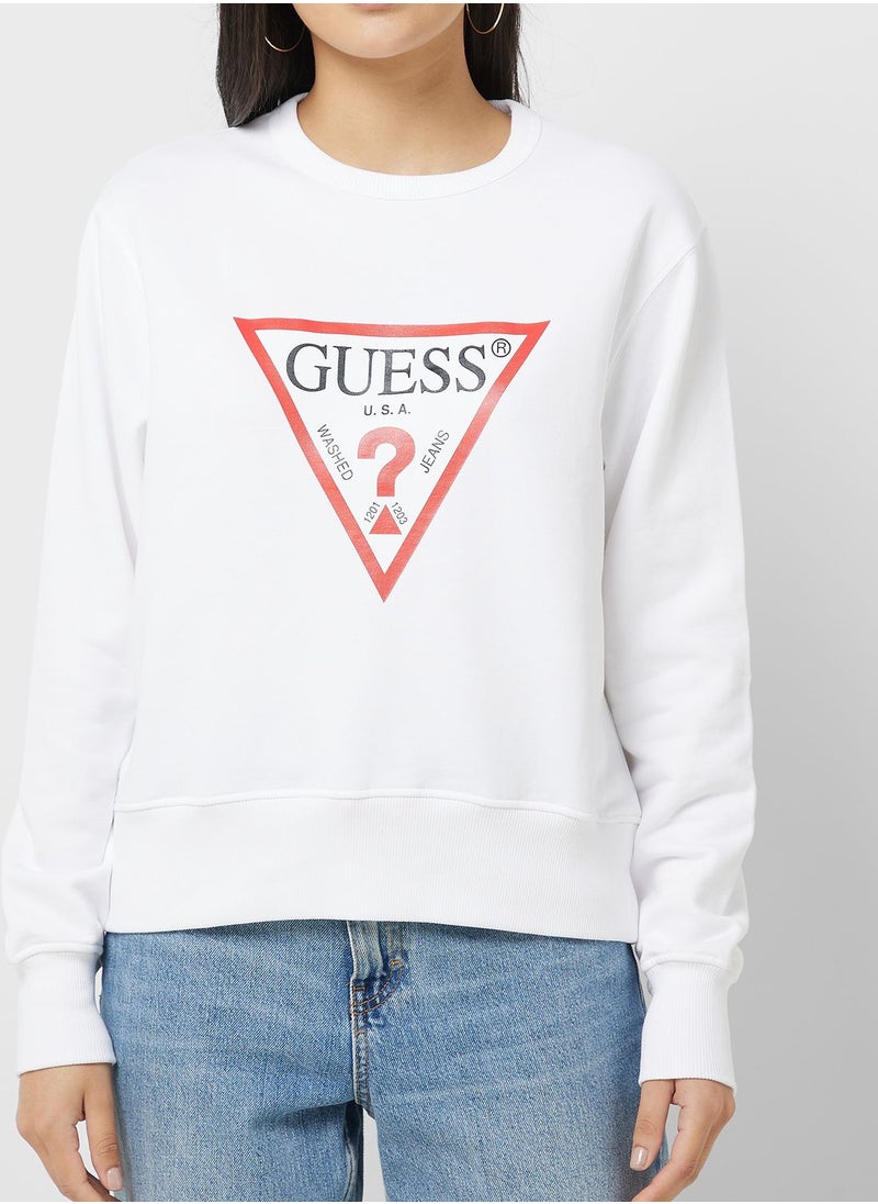 GUESS - Round Neck Graphic Sweatshirt - Image 1