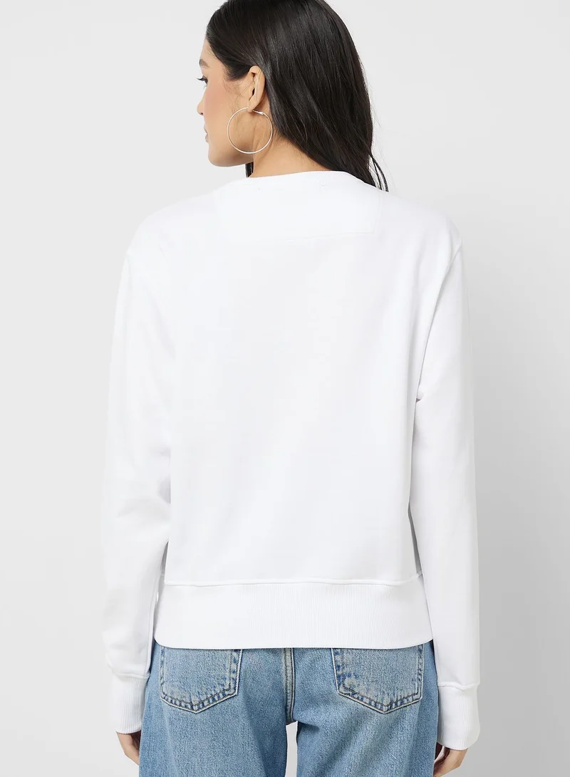 GUESS Round Neck Graphic Sweatshirt