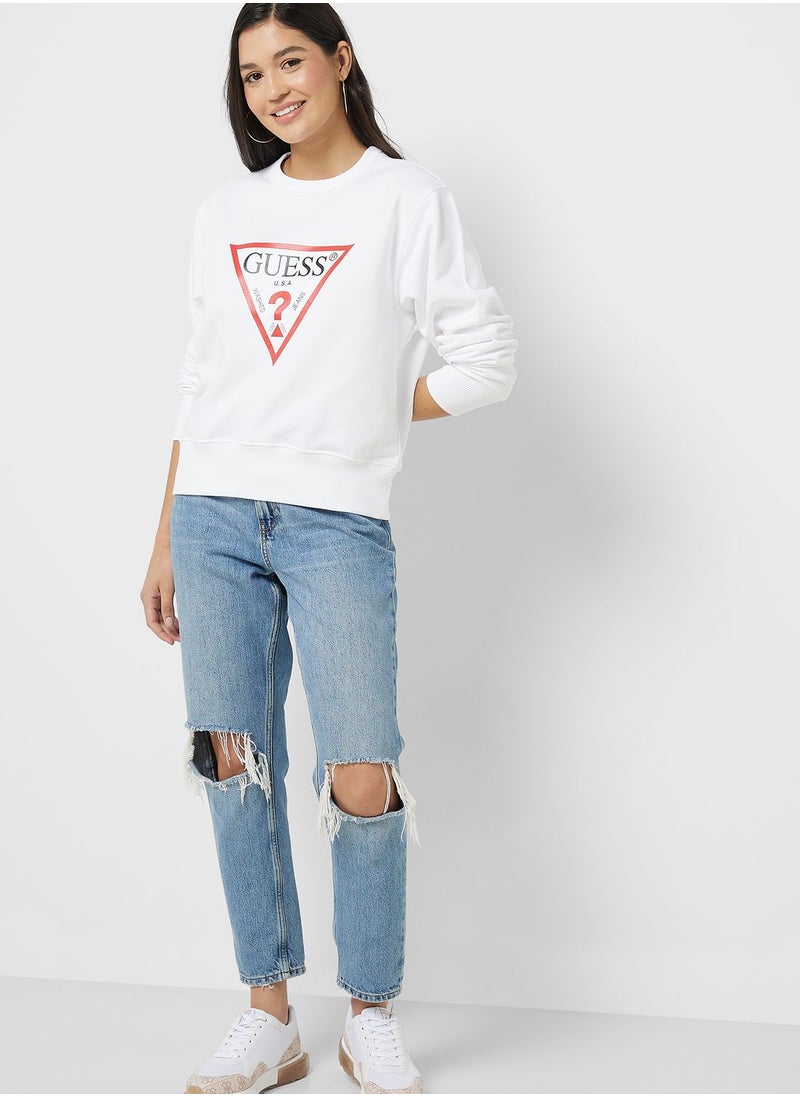 GUESS - Round Neck Graphic Sweatshirt - Image 1