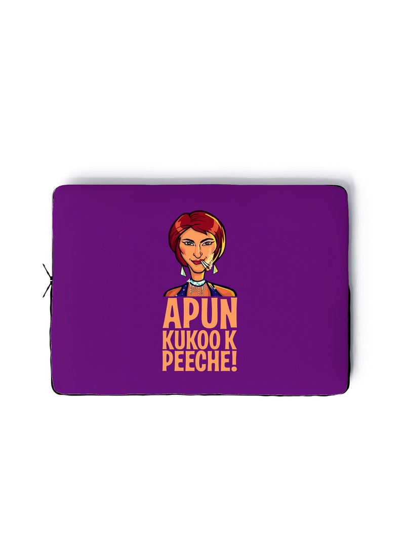 LOUD UNIVERSE Laptop Sleeve 13 inch Sacred Games Netflix Kukoo K Peeche Quote TV Series Tablet Sleeve - Image 1