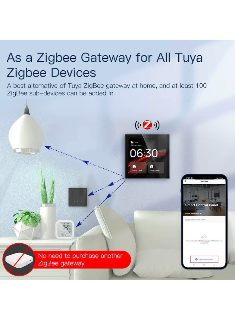 تويا لوحة تحكم ذكية من tuya مقاس 4 بوصات مع Alexa  مدمجة - Image 4