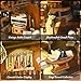 VORATHIS DIY Music Book Nook Kit 3D Wooden Puzzle for Adults and Teens Miniature Booknook Bookshelf Insert with LED Light Ideal Gift for Family FriendsMaestros Study - Image 4