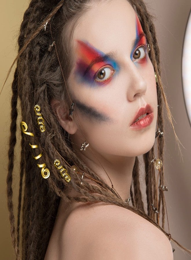 Jutom 12 Pcs Celtic Hair Jewelry - Alloy Dreadlock Accessories, Loc Coil Jewels, Hair Cuffs, Snake Clips for Women and Girls (Gold, Vintage Style) - Image 4