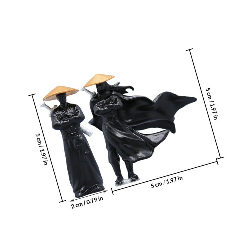 Plastic Miniature Chinese Fighter Figurines For Bonsai Terrarium Garden Decor - Image 3