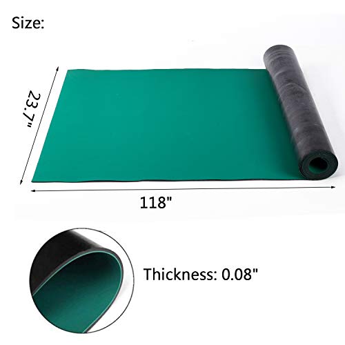 MYOYAY 23.6" x 118" Rubber ESD Soldering Mat Roll 0.08" Thick Anti-Static High Temperature Workbench Mat Electrical Grounding Desk Pad for Workstation Soldering Electronics Circuit Board Repair - Image 4