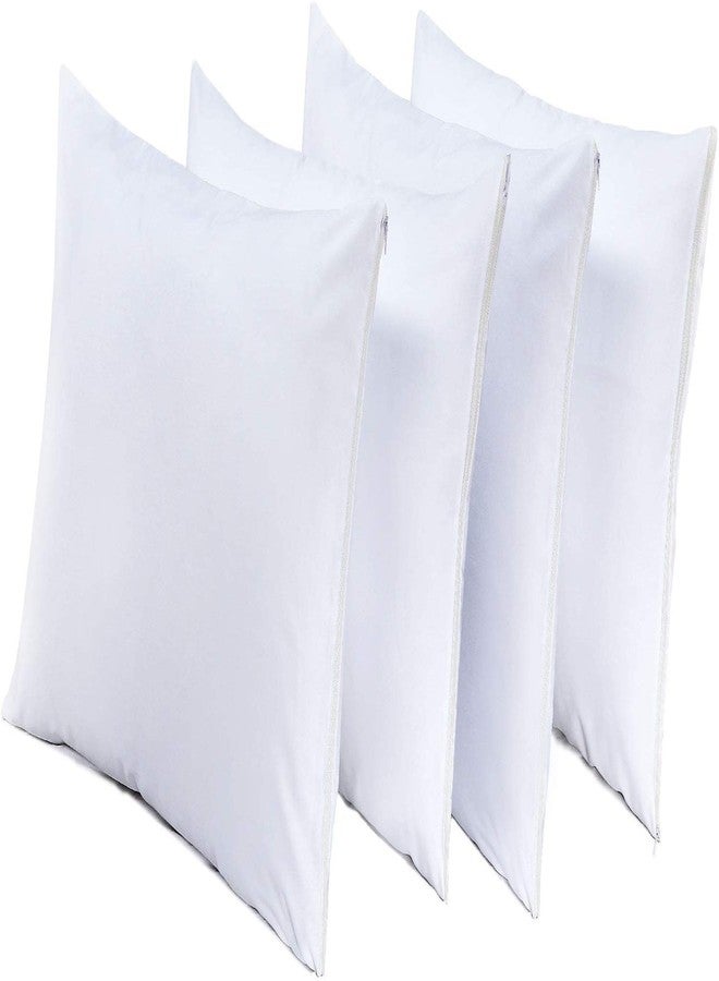 Niagara Sleep Solution Niagara 4 Pack Pillow Protectors Standard 20x26 Inches Lab Certified Ultra Fresh Treated 100% Cotton Non Crinkle Quiet Breathable Zipper Covers Cases White - Image 4
