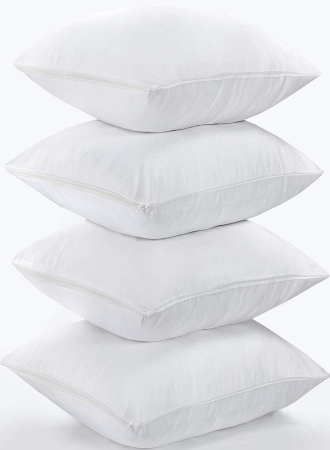Niagara Sleep Solution Niagara 4 Pack Pillow Protectors Standard 20x26 Inches Lab Certified Ultra Fresh Treated 100% Cotton Non Crinkle Quiet Breathable Zipper Covers Cases White - Image 3