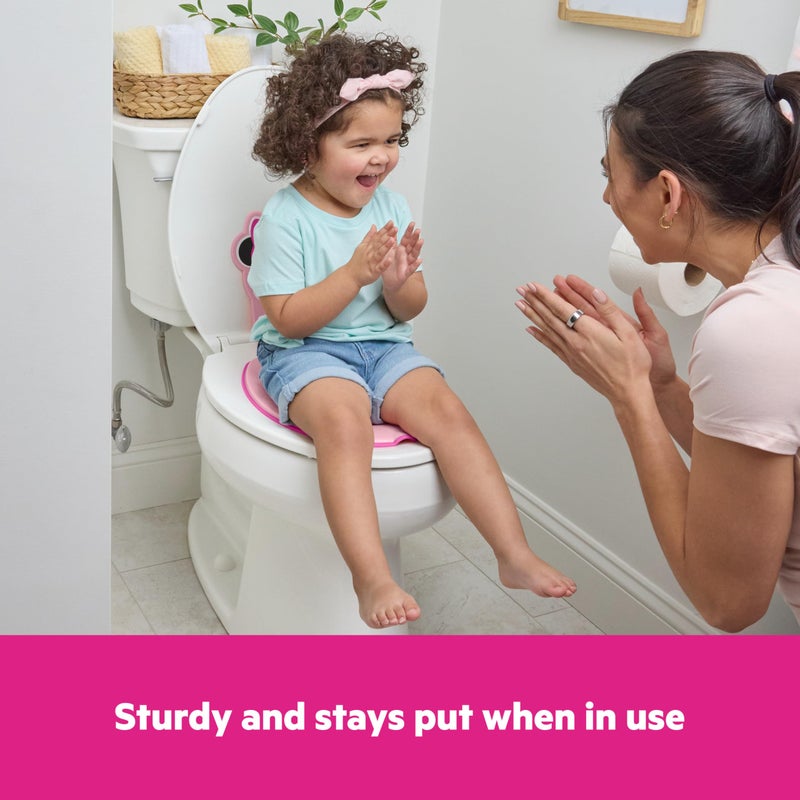 Bright Starts Disney Baby Minnie Mouse Flip & Sit Potty Training Seat, Attaches to Toilet Securely, Space Saving Design Fits Most Toilets - Image 4