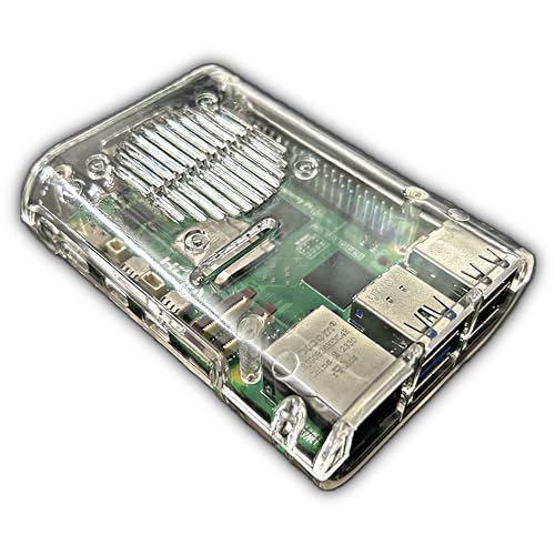 Rpi shop متجر Rpi - علبة شفافة من ABS مدمجة لـ Raspberry Pi 5 مع مروحة قوية ومبدد حراري لتحسين التبريد، علبة شفافة لـ PI 5 - Image 1