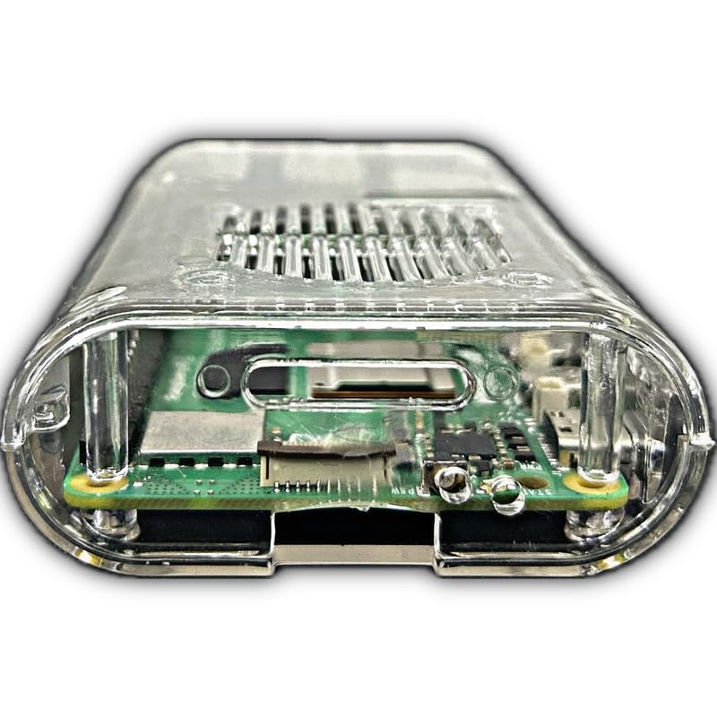 Rpi shop متجر Rpi - علبة شفافة من ABS مدمجة لـ Raspberry Pi 5 مع مروحة قوية ومبدد حراري لتحسين التبريد، علبة شفافة لـ PI 5 - Image 4