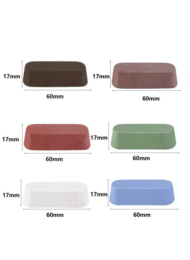 Tworider 6 Pieces Metal Polishing Compound for Polishing Wheel, Polishing Wheel Compound, Grit Corresponds to Coarse To Fine Color for Stainless Steel, Jewelry, A Polishing Compound - Image 2