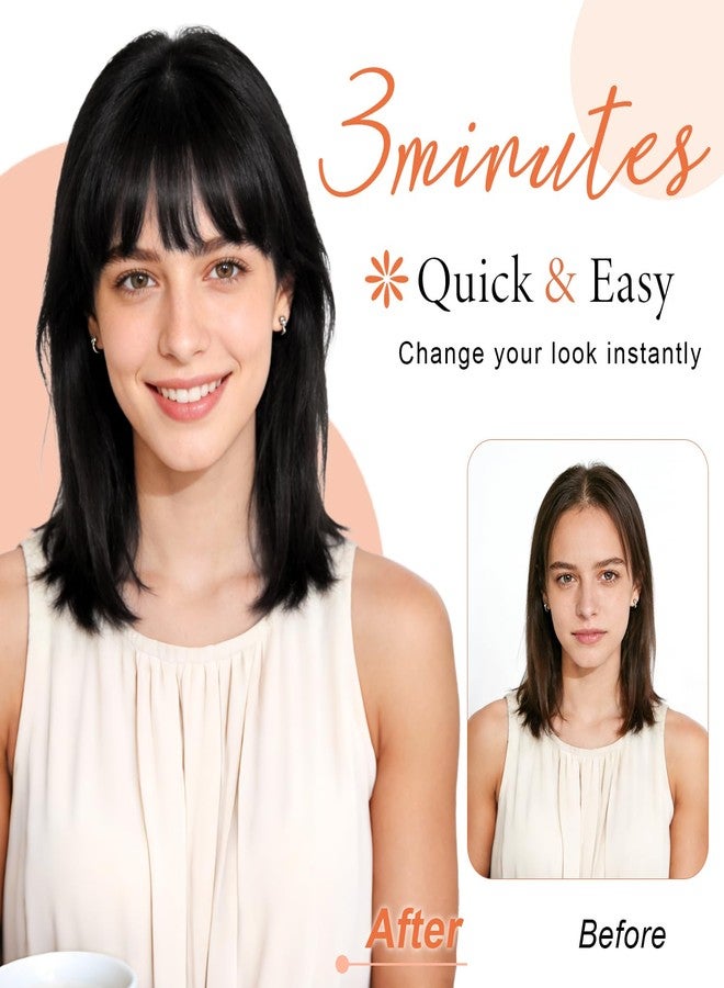 Cesomeey Hair Toppers for Women with Clip in Bangs, 10 Inch Straight Bangs Hair Clip, 360°3D Cover Toppers HairPieces for Women with Thinning Hairs Daily Wear (Silver Grey, 10 Inch) - Image 5