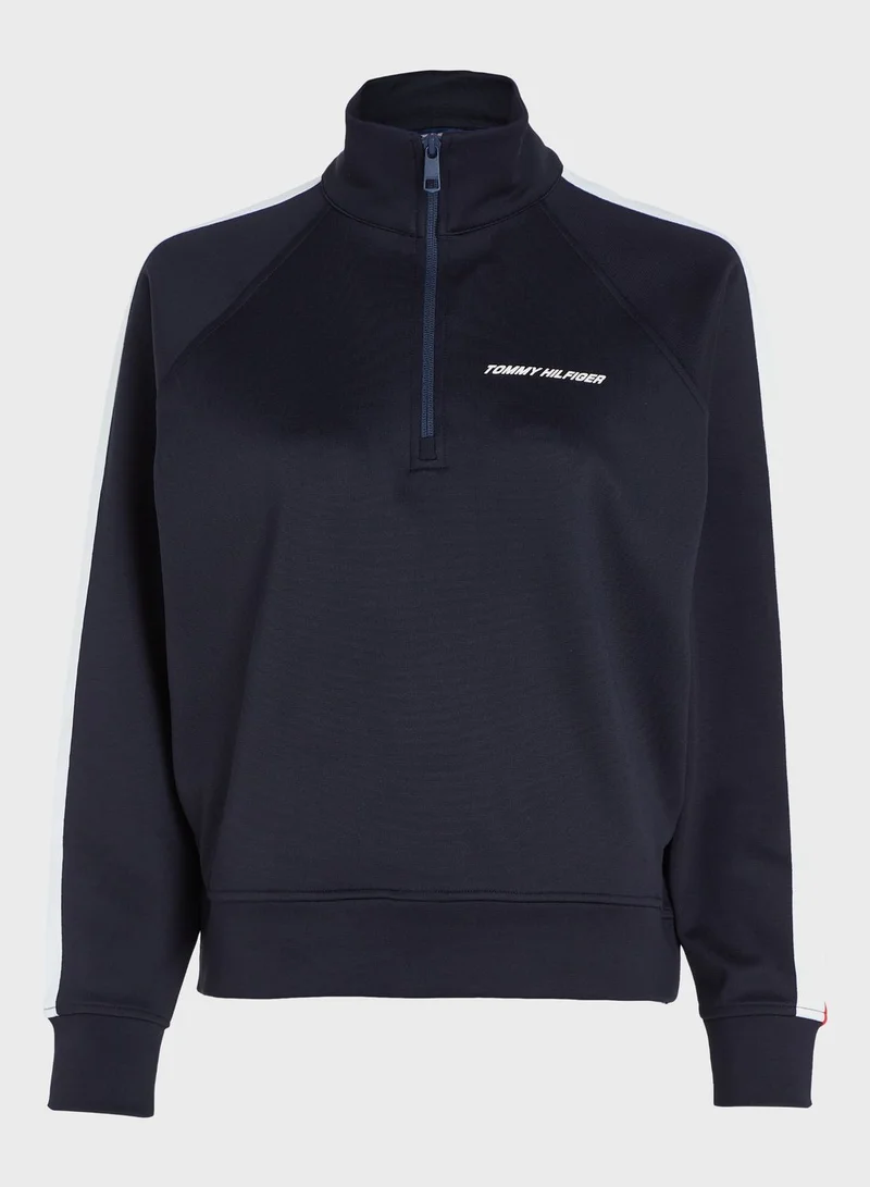 Tommy Hilfiger Sport Global Stripe Tape 1/2 Zip Hoodie