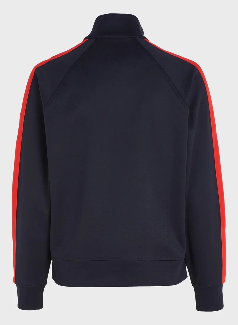 Tommy Hilfiger Sport Global Stripe Tape 1/2 Zip Hoodie