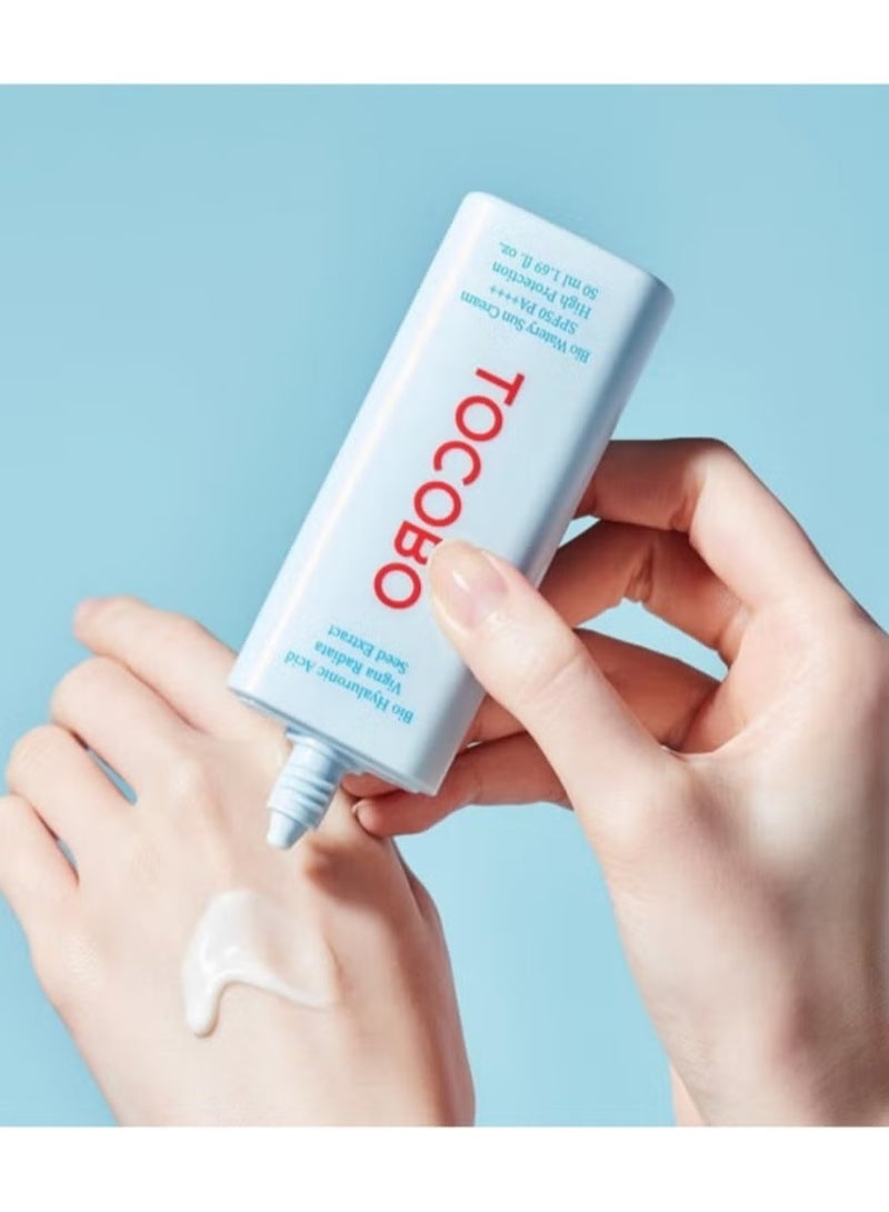 Tocobo Bio Watery Sun Cream SPF50+ PA++++ - 50ml, Blue - Image 3