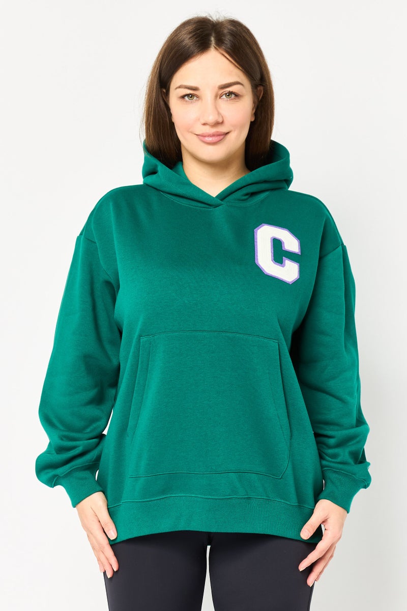 Champion Women Sportswear Fit Outdoors Hoodie, Green - Image 1