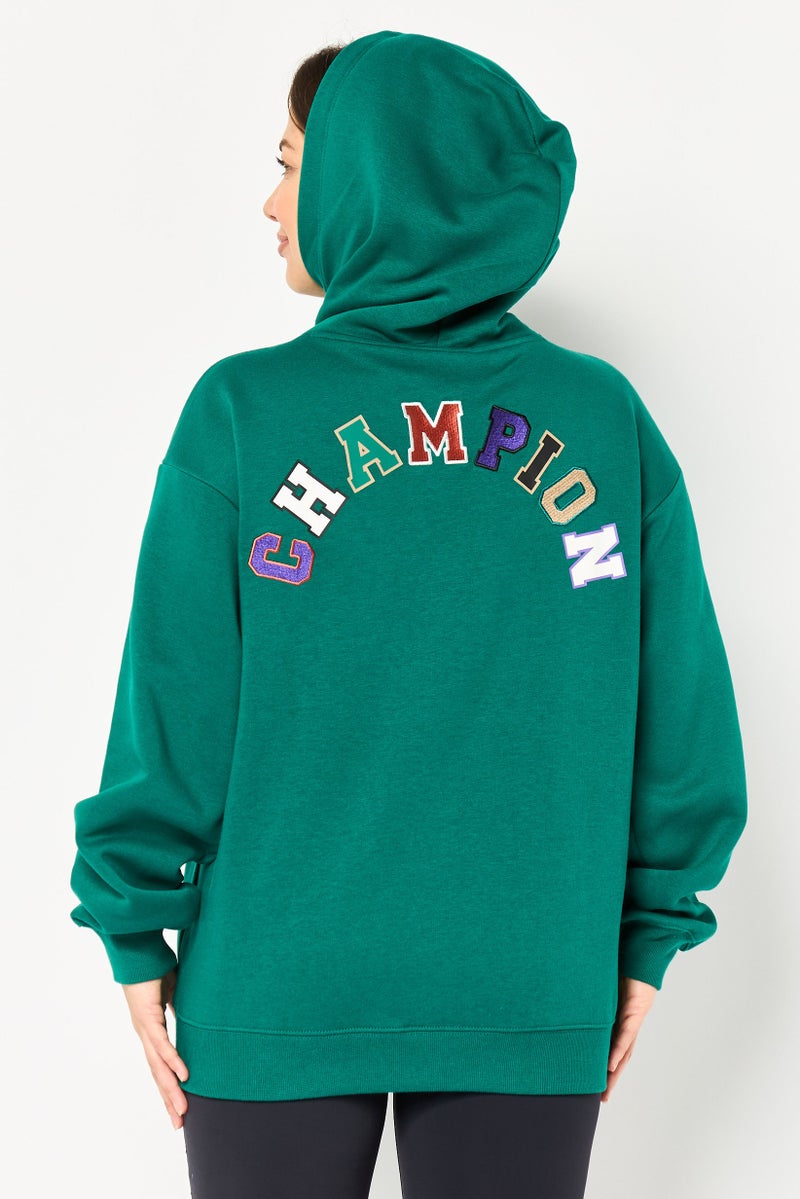 Champion Women Sportswear Fit Outdoors Hoodie, Green - Image 4