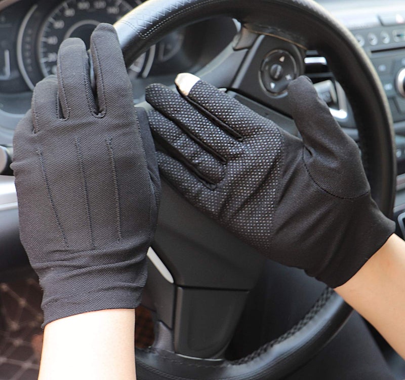 Bienvenu Driving Gloves for Men, Non Slip Touchscreen, Summer Sun Protection Gloves, Khaki - Image 4