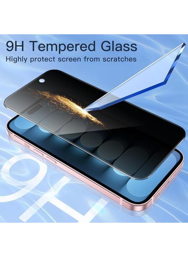 جي تيك واقي شاشة الخصوصية لجهاز آيفون 15 مقاس 6.1 بوصة من الزجاج المقوى المضاد للتجسس مع أداة تثبيت سهلة، عبوتان - Image 5