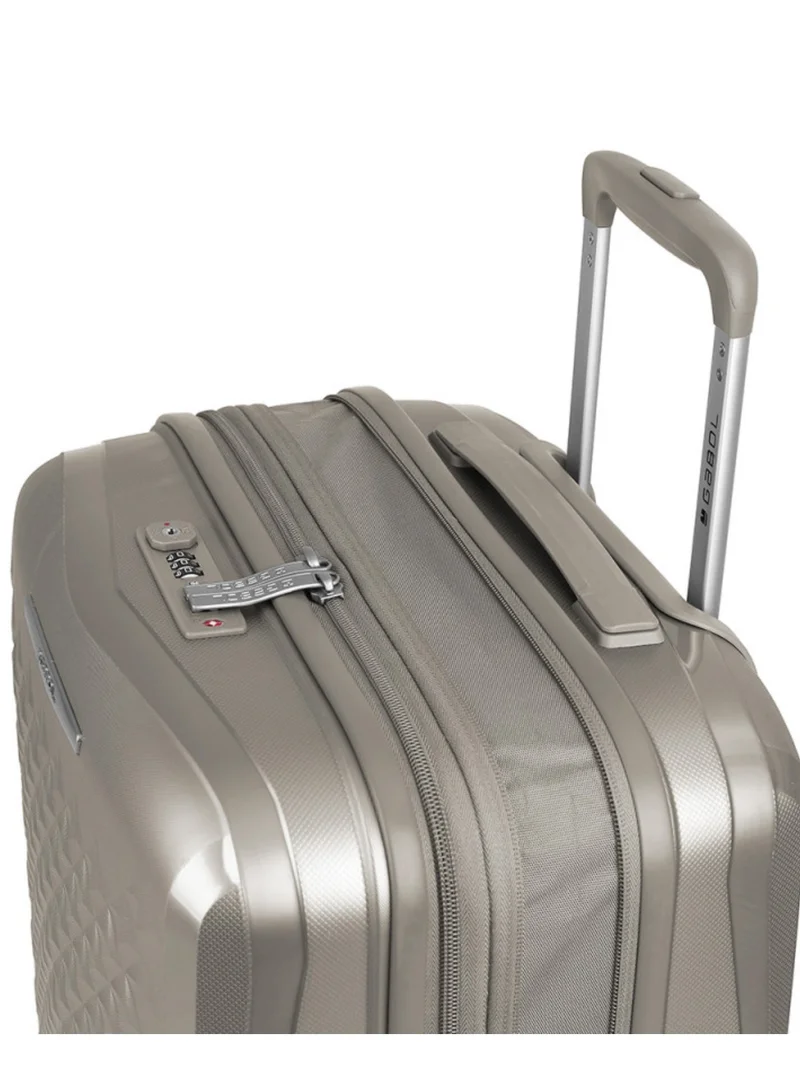 GABOL Gabol Queens Luggage ABS + PP Hardshell Clearance Luggage bag Hardside Lightweight Durable Carry On Suitcase Sets, Spinner Wheels, TSA Lock 20/24/28in Color CHAMPAGNE
