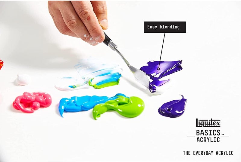 Liquitex BASICS Acrylic Paint Set - 6 Tubes of 22ml (0.74oz) in Primary Colors - Image 5