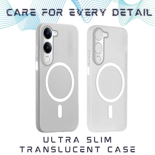 SHINESTAR Back Cover for iQOO Z10 Lite 5G / Vivo T4 Lite 5G| Frosted Semi-Transparent Slim Case | Only Compatible with Wireless Magnetic Accessories | Hard Back, Matte Finish – White - Image 2