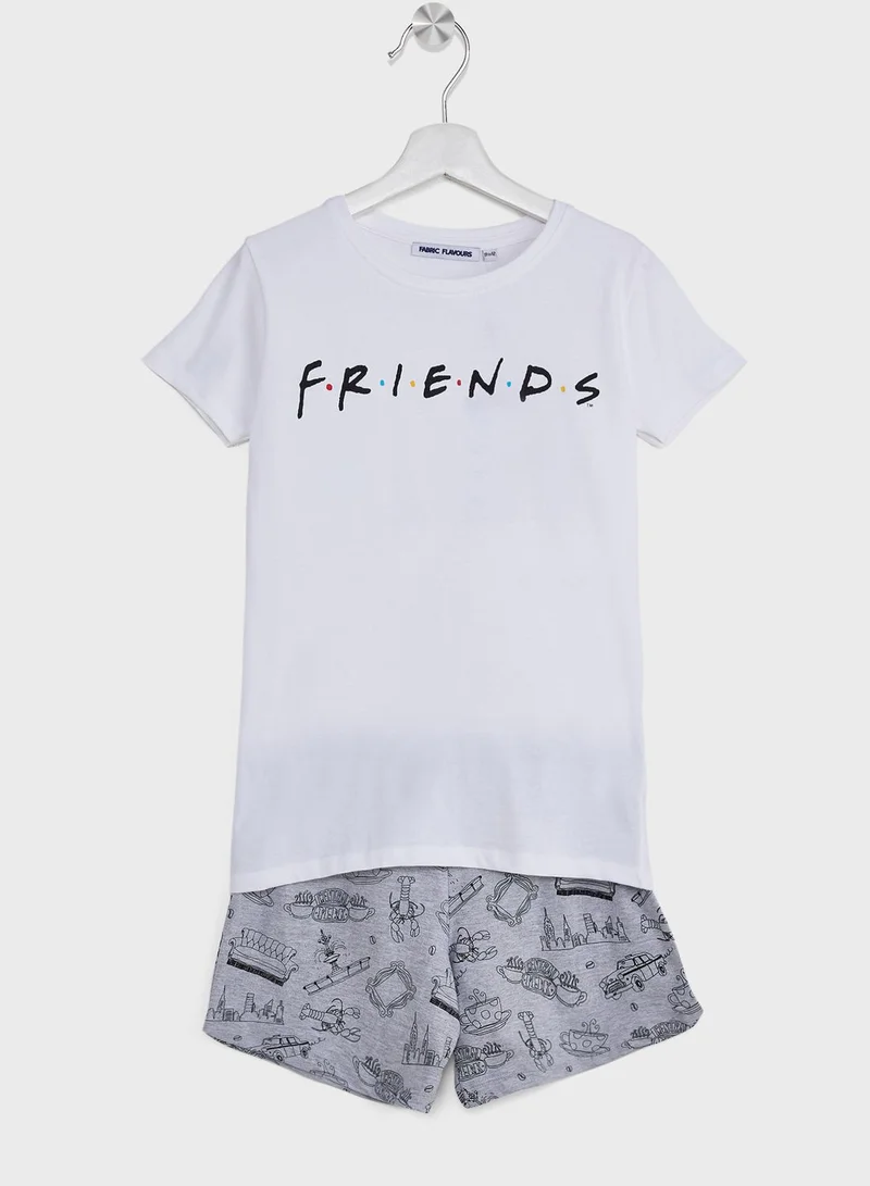 Fabric Flavours Friends Logo Shorty PJs