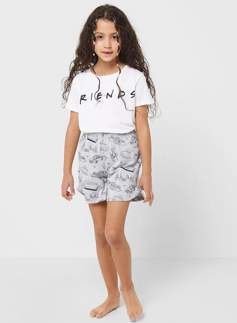 Fabric Flavours Friends Logo Shorty PJs