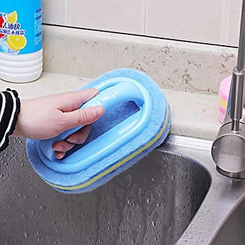 KOKSI Cleaning Brush for Bathroom Kitchen Bathtub Toilet Cleaner All Purpose Shower Sponge Scrubbing Brush with Ergonomic Handle - Image 5