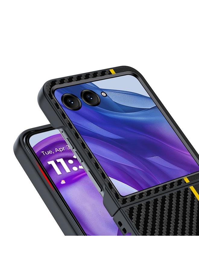 S-TOP Case For Motorola Razr 50 Ultra Ultra-thin Carbon Fiber Texture Printing Phone Case - Image 4