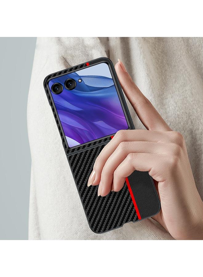 S-TOP Case For Motorola Razr 50 Ultra Ultra-thin Carbon Fiber Texture Printing Phone Case - Image 3