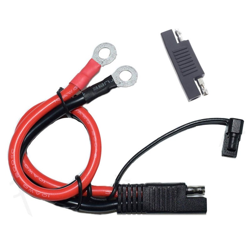 LIXINTIAN Battery Charging Cable SAE to O Ring Terminal Connectors Harness 10AWG Quick Disconnect SAE Cable for Motorcycles Cars Etc with 1 SAE Polarity Reverse Connector - Image 3