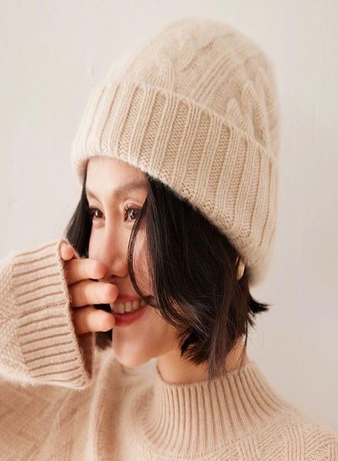 قبعة شتوية ناعمة محبوكة للنساء من ريتشمن، قبعة عصرية كاجوال، قبعة صوفية طويلة فضفاضة للرجال، قبعة جمجمة للجنسين - Image 3